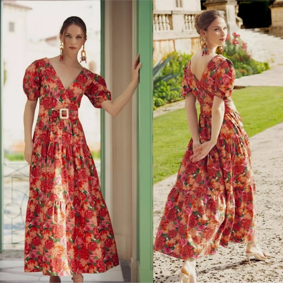 NWT Sachin & Babi Carina Belted Floral Dress - Picture 5 of 13